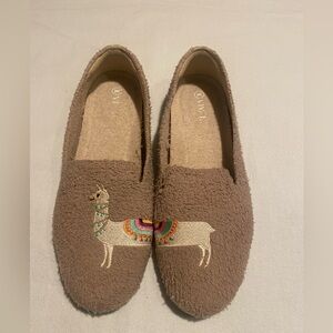 VIVAIA Audrey Terry Knit Llama Loafers
